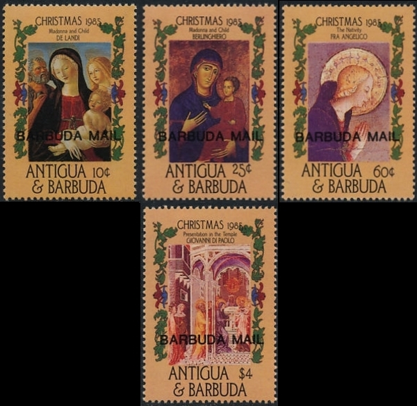 1986 Christmas, Religious Paintings Stamps