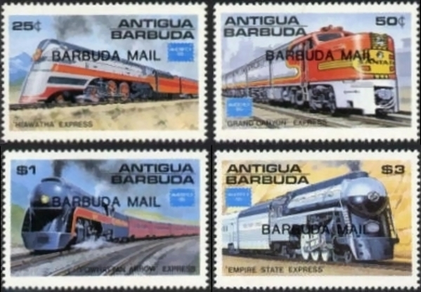 1986 Famous American Trains Stamps