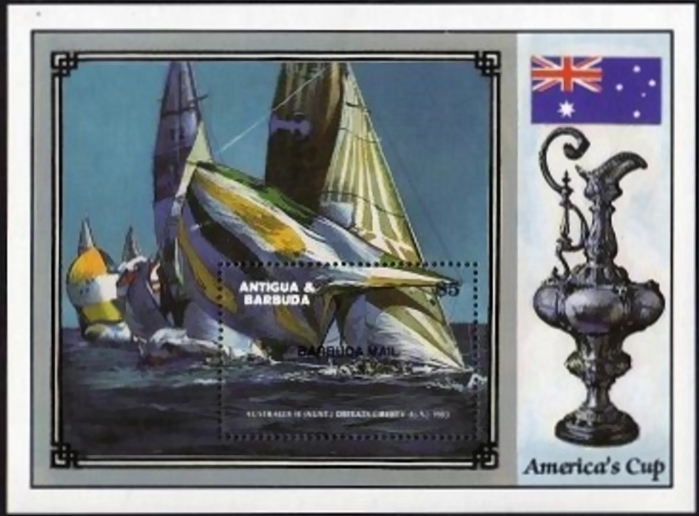 1987 America's Cup Yachting Championship Souvenir Sheet