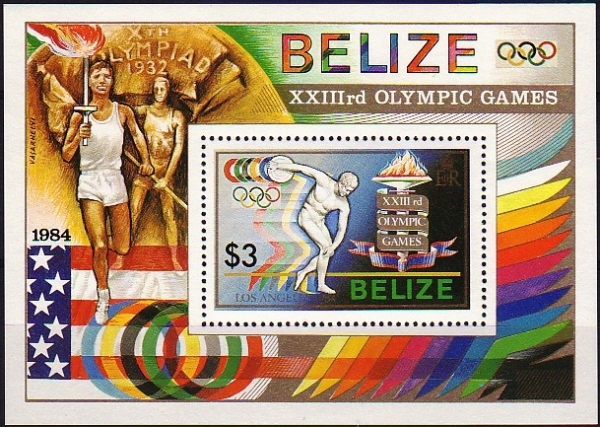 1984 Olympic Games, Los Angeles Souvenir Sheet