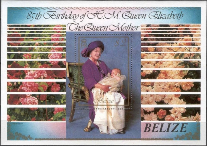 1985 Life and Times of Queen Elizabeth the Queen Mother (85th Birthday) $2 Souvenir Sheet