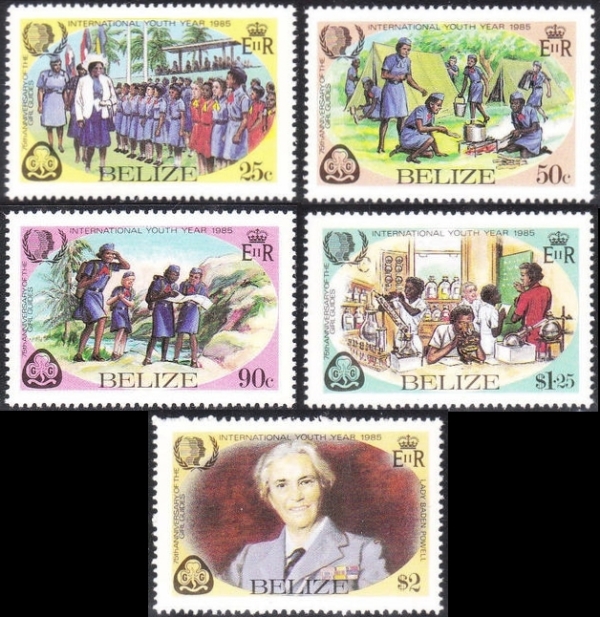 1985 International Youth Year and 75th Anniversary of the Girl Guides Movement Stamps