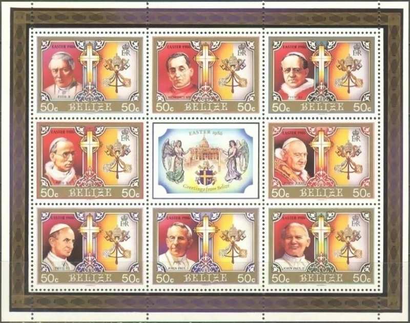 1986 Easter, 20th Century Popes Stamps
