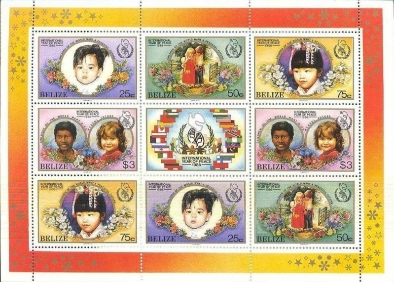 1986 International Peace Year Sheetlet