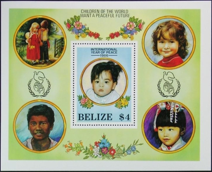 1986 International Peace Year Souvenir Sheet