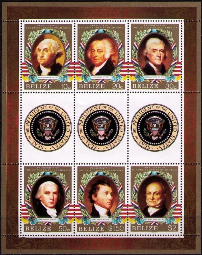 1986 United States Presidents Sheetlet