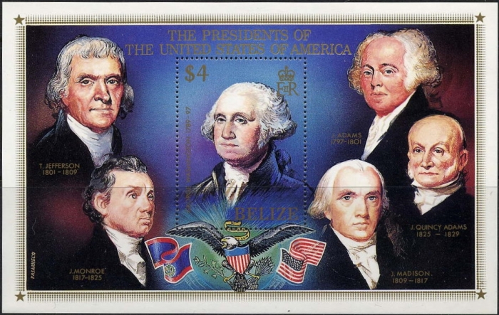 1986 United States Presidents Souvenir Sheet