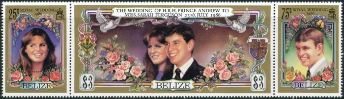 1986 Royal Wedding of Prince Andrew and Sarah Ferguson Stamps
