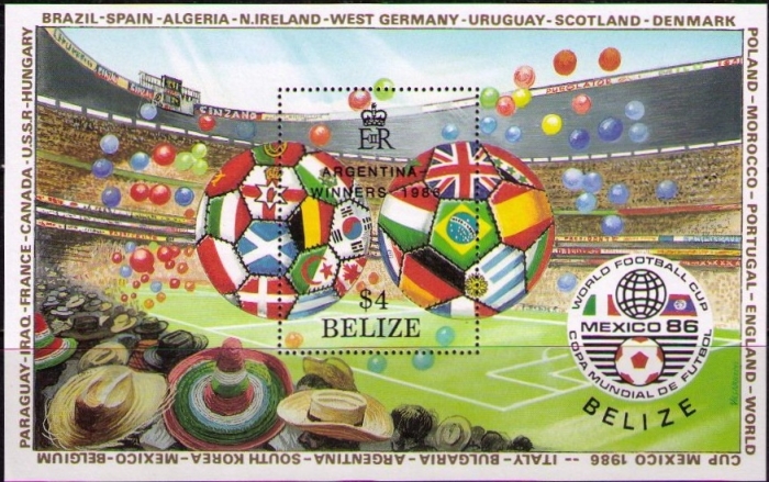 1986 World Cup Soccer Championship Winners, Mexico Souvenir Sheet