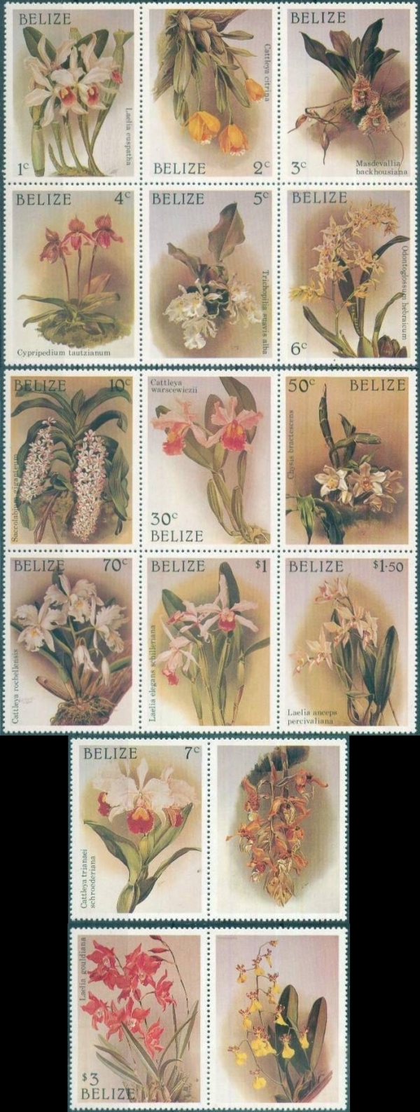 1987 Christmas, Orchids Stamps