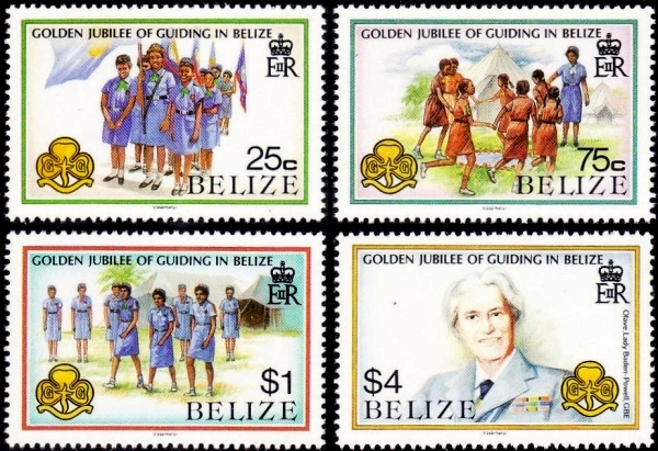 1987 50th Anniversary of the Girl Guide Movement in Belize Stamps