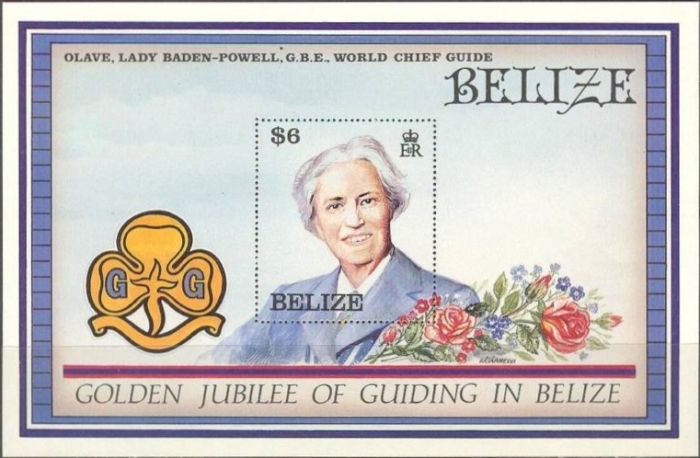 1987 50th Anniversary of the Girl Guide Movement in Belize Souvenir Sheet