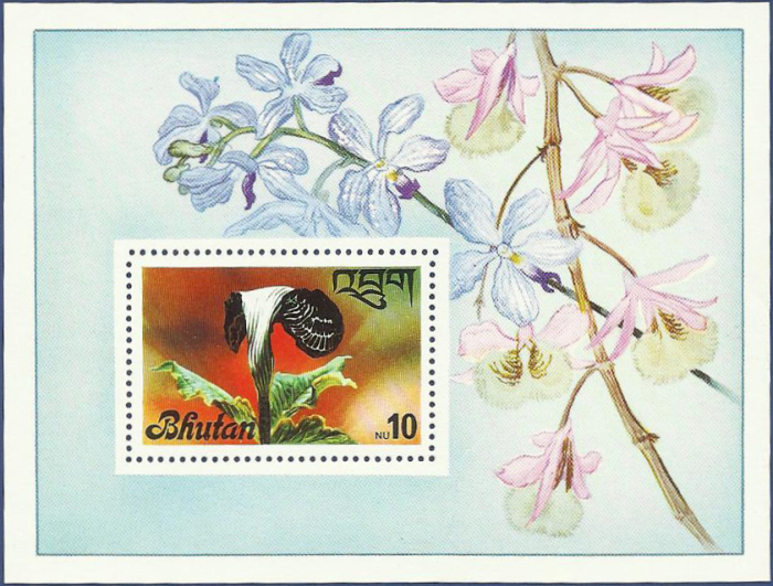 Bhutan 1976 Flowers Souvenir Sheet