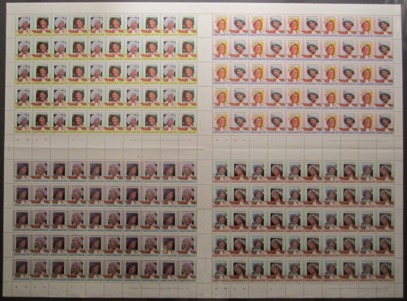 1985 85th Birthday of Queen Elizabeth Genuine Uncut Stamp Press Sheet