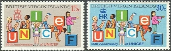 1971 25th Anniversary of UNICEF Stamps