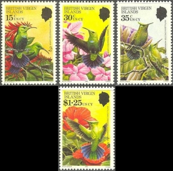 1982 Hummingbirds on Local Fauna Stamps