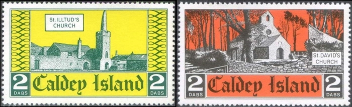 Caldey Island 1974 Church Reprint Stamps