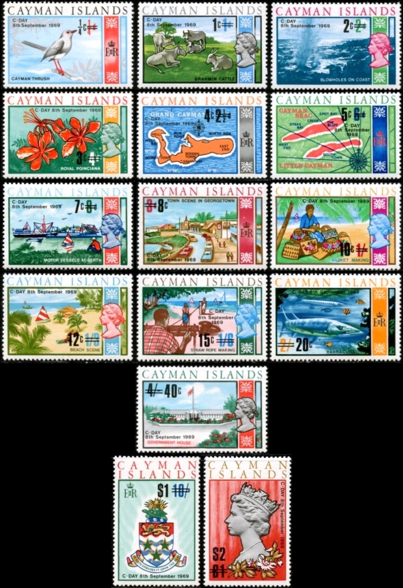 1969 Surcharged Definitive Issue Stamps
