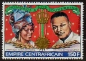 Central Africa 1978 1st Anniversary of the Coronation of Emperor Bokassa I Airmail Stamp