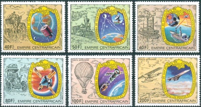 Central Africa 1978 Centenary of Progress Posts and Telecommunications (U.P.U.) Stamps