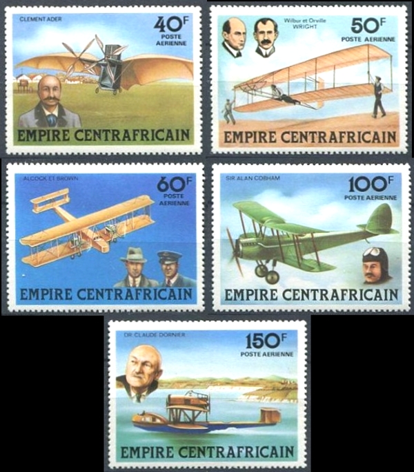 Central Africa 1978 History of Aviation Stamps