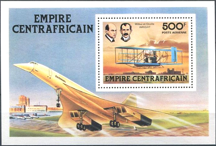 Central Africa 1978 History of Aviation Souvenir Sheet