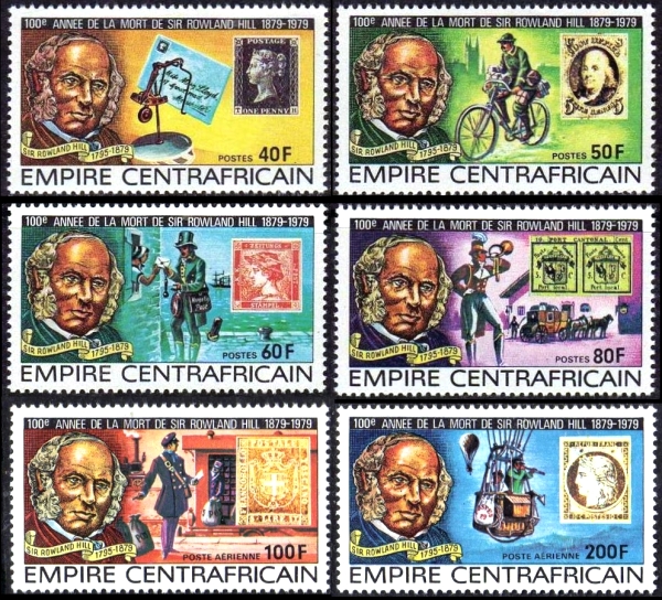 Central Africa 1978 Rowland Hill (1st issue) Stamps