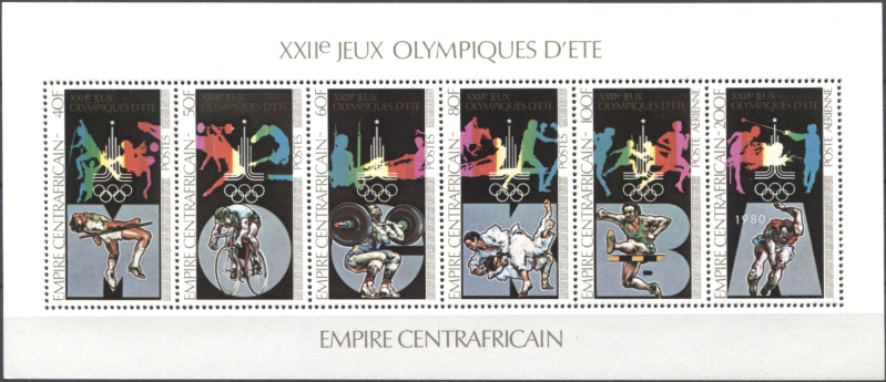 Central Africa 1979 22nd Summer Olympic Games Sheetlet