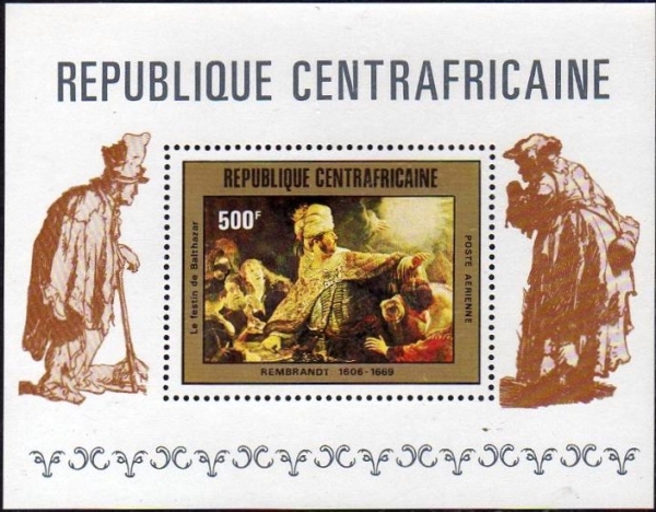 Central Africa 1981 Rembrandt Paintings Souvenir Sheet
