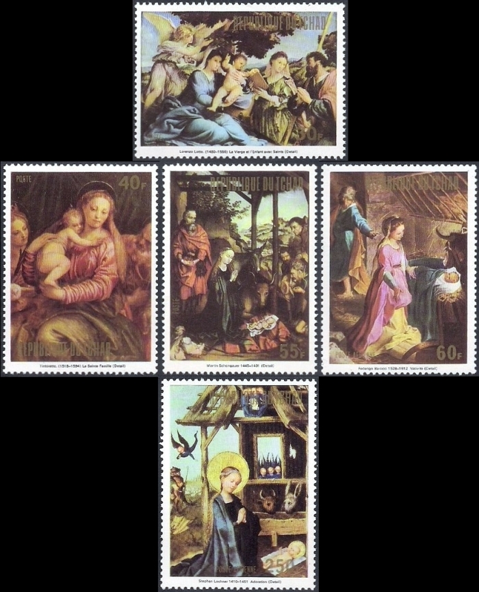 1973 Famous Christmas Paintings Stamps