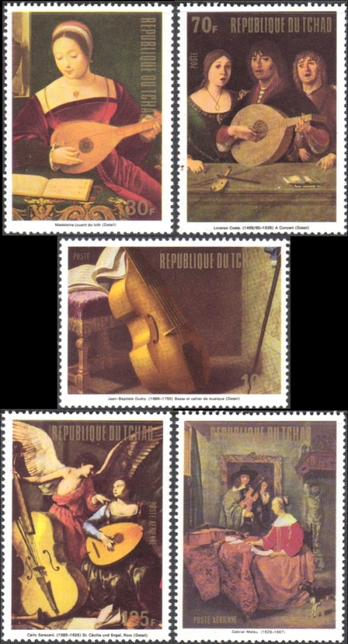 1973 Famous Paintings with Musical Instruments Stamps