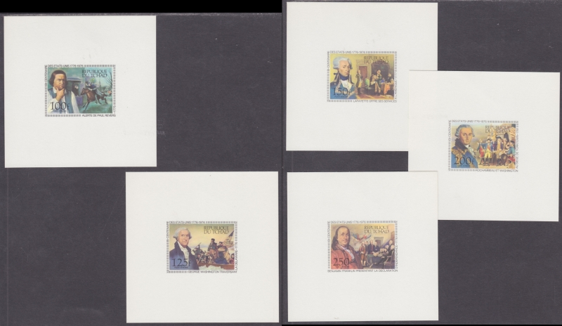 1976 American Bicentennial White Deluxe Sheet Stamp Set
