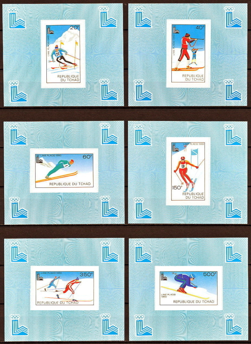 1979 13th Winter Olympic Games (Lake Placid) Deluxe Sheet Stamp Set