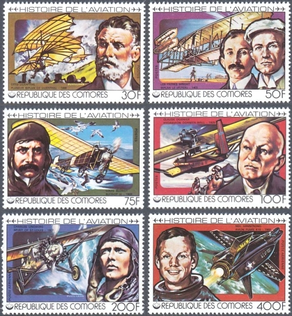 Comoro Islands 1978 History of Aviation Stamps