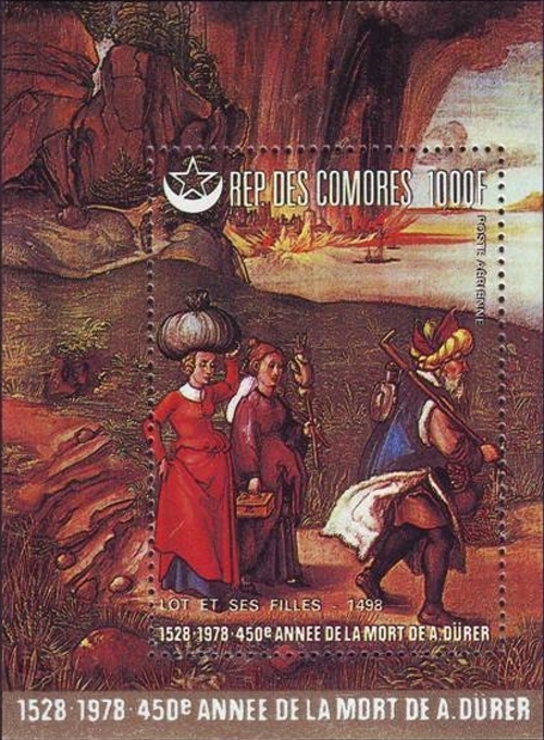 Comoro Islands 1978 1000F Durer Paintings Souvenir Sheet