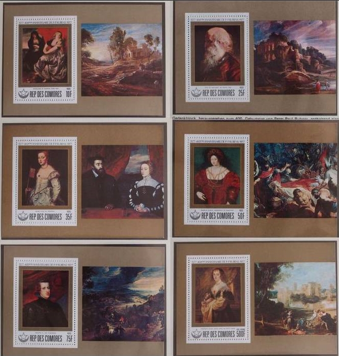 Comoro Islands 1978 Rubens Paintings Deluxe Sheetlet Set