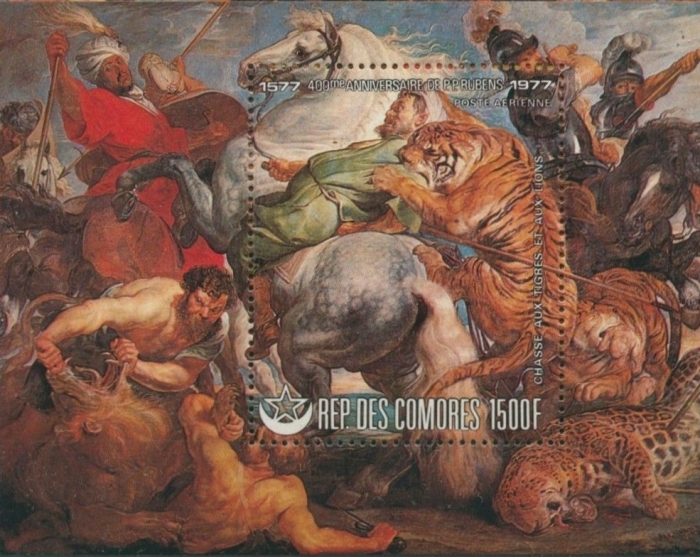 Comoro Islands 1978 1500F Rubens Paintings Souvenir Sheet