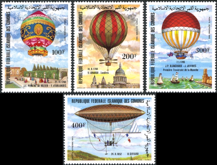 Comoro Islands 1983 Bicentenary of Manned Flight Stamps