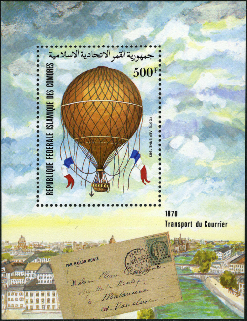 Comoro Islands 1983 Bicentenary of Manned Flight Souvenir Sheet