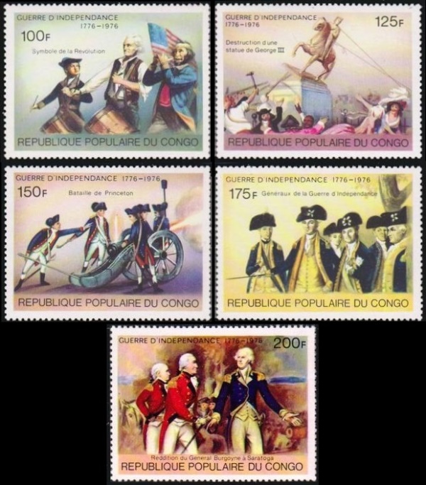Congo 1976 American Bicentennial Stamps