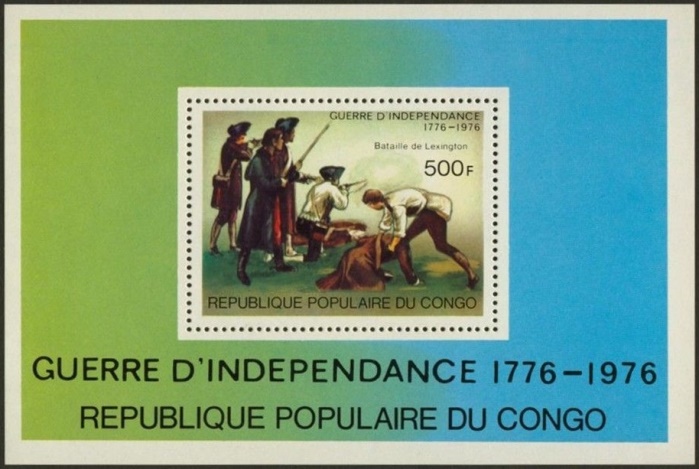 Congo 1976 American Bicentennial Souvenir Sheet