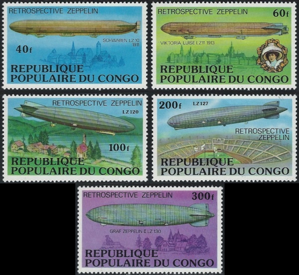 Congo 1977 History of the Zeppelin Stamps