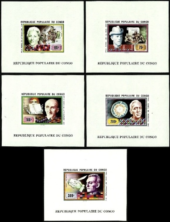 Congo 1978 Nobel Prize Winners Deluxe Sheetlet Set