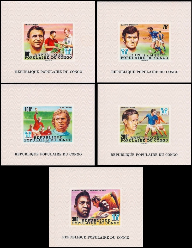 Congo 1978 11th World Cup Soccer Championship Deluxe Sheetlet Set