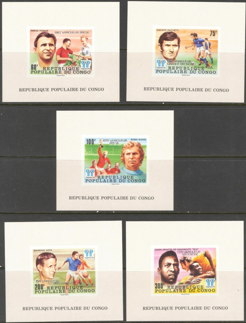 Congo 1978 11th World Cup Soccer Championship Winners Deluxe Sheetlet Set