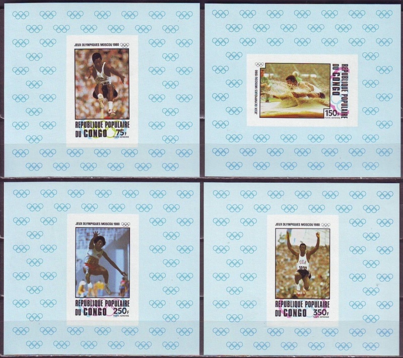 Congo 1980 Summer Olympic Games, Moscow Deluxe Sheetlet Set