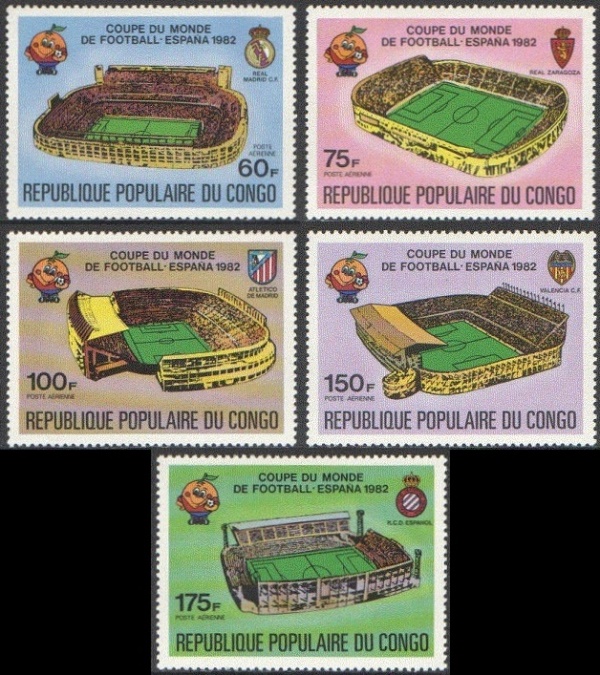Congo 1980 World Cup Soccer Championship, Spain (1982) Stamps