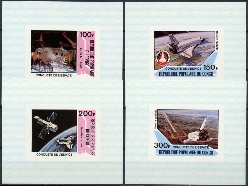 Congo 1981 Conquest of Space Deluxe Sheetlet Set