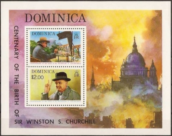 1974 Birth Centenary of Sir Winston Churchill Souvenir Sheet