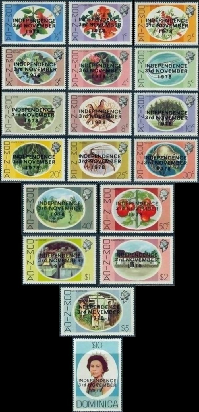 1978 The 1975 Definitive Stamps Overprinted INDEPENDENCE